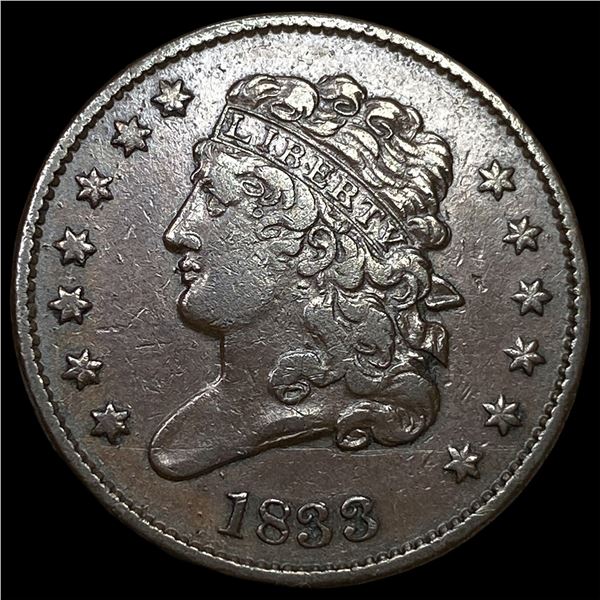 1833 Classic Head Half Cent CLOSELY UNCIRCULATED