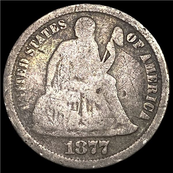 1877-CC Silver Seated Liberty Dime NICELY CIRCULATED