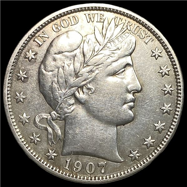 1907-O Silver Barber Half Dollar CLOSELY UNCIRCULATED