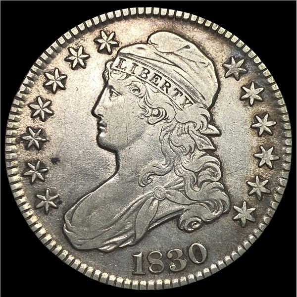 1830 Silver Capped Bust Half Dollar NEARLY UNCIRCULATED