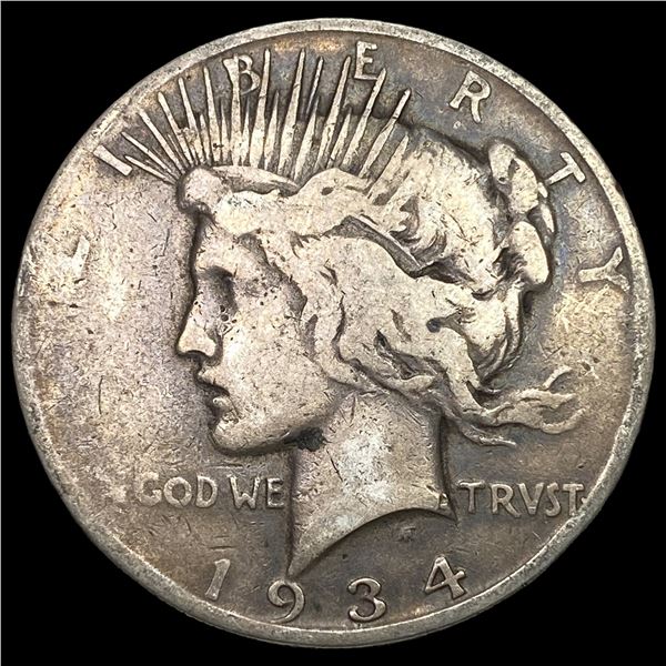 1934-S Peace Silver Dollar NICELY CIRCULATED