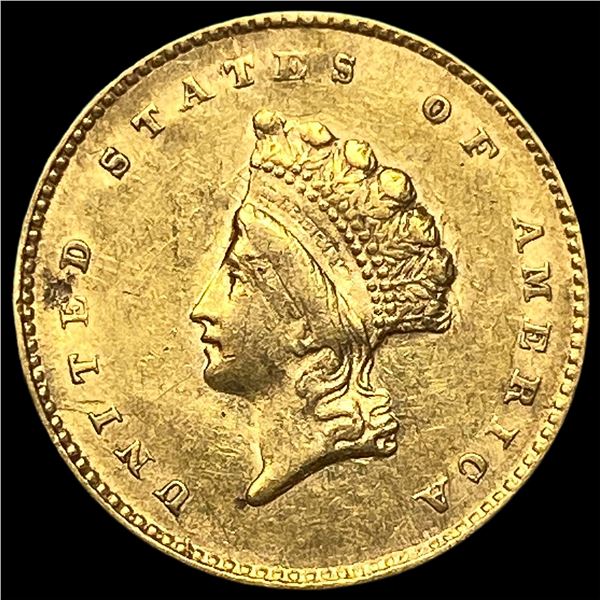1855 Gold $1 Indian Princess Type 2 CLOSELY UNCIRCULATED