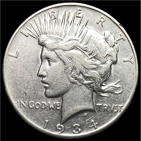 1934-S Peace Silver Dollar NEARLY UNCIRCULATED