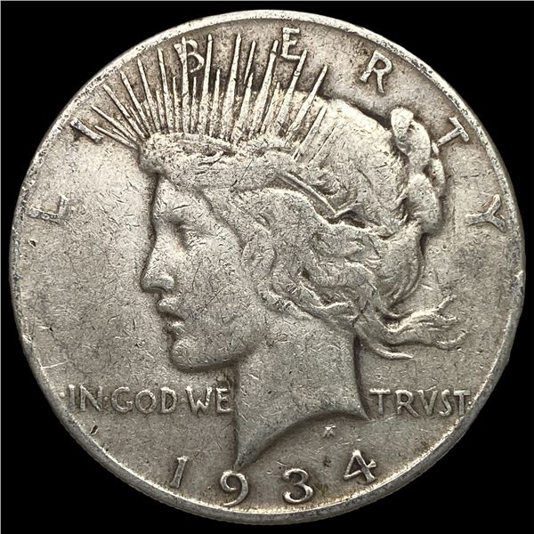 1934-S Silver Peace Dollar NICELY CIRCULATED