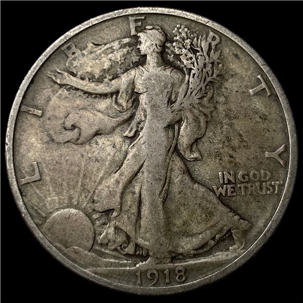 1918 Walking Liberty Half Dollar LIGHTLY CIRCULATED