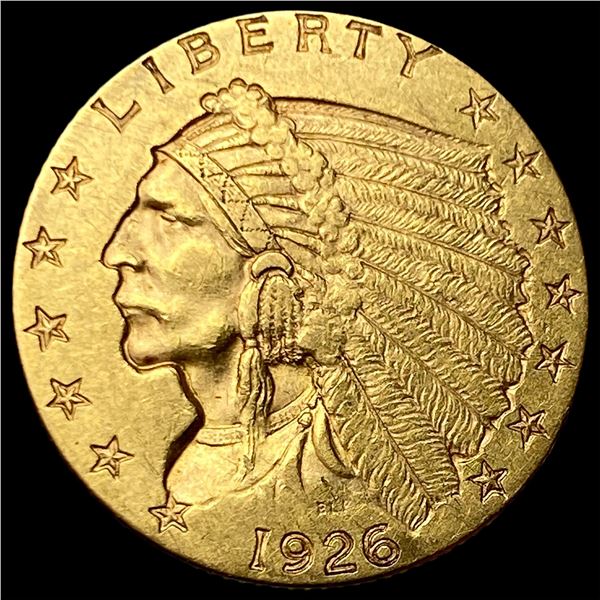 1926 Indian Head Gold $2.5 Quarter Eagle CLOSELY UNCIRCULATED