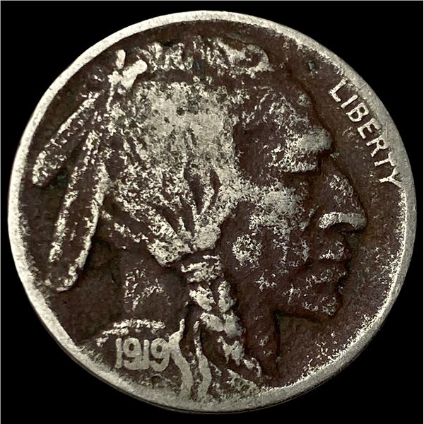 1919-D Buffalo Nickel LIGHTLY CIRCULATED