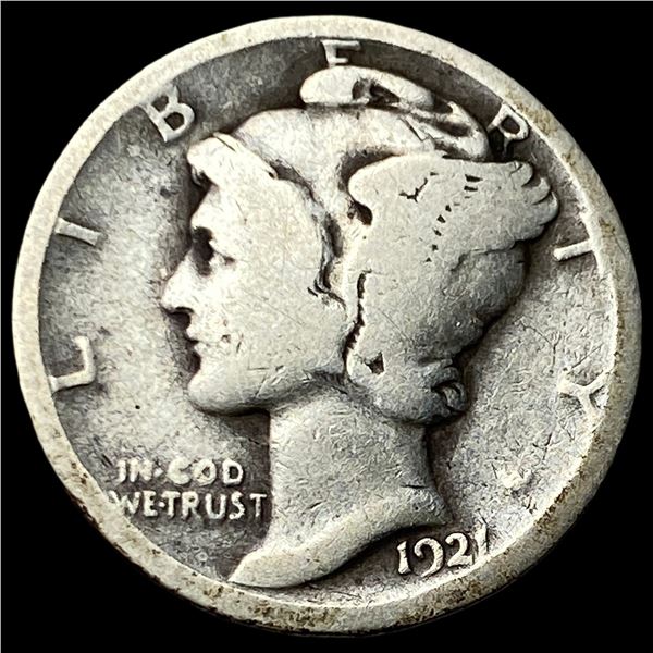 1921 Silver Mercury Dime LIGHTLY CIRCULATED