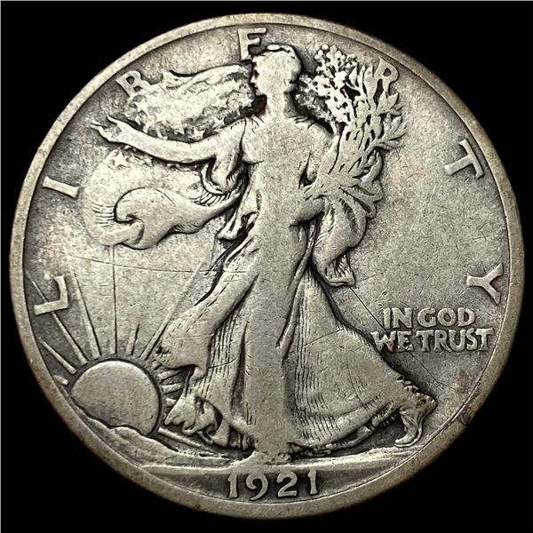 1921-D Silver Walking Liberty Half Dollar LIGHTLY CIRCULATED