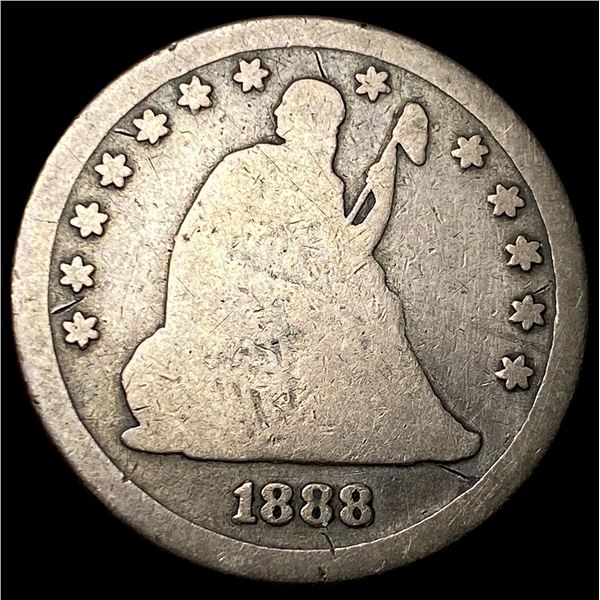1888-S Silver Seated Liberty Quarter NICELY CIRCULATED