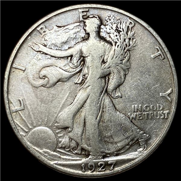 1927-S Silver Walking Liberty Half Dollar NEARLY UNCIRCULATED