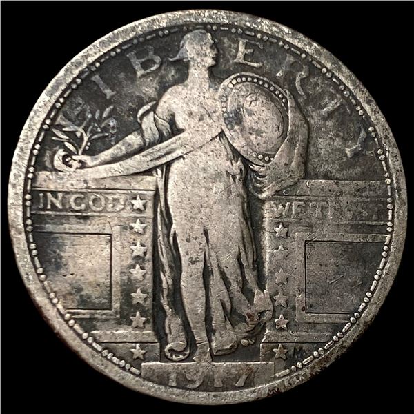 1917 Type 1 Standing Liberty Quarter LIGHTLY CIRCULATED