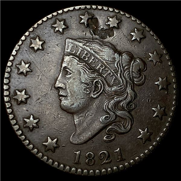 1821 Coronet Head Large Cent NEARLY UNCIRCULATED
