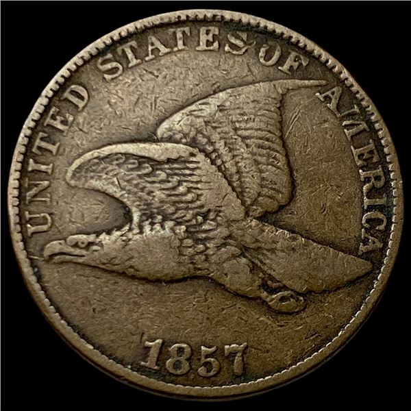 1857 Flying Eagle Cent ABOUT UNCIRCULATED