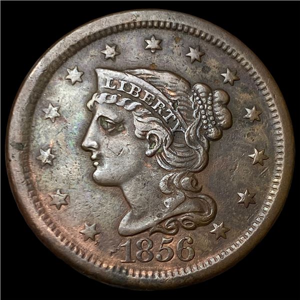 1856 Braided Hair Large Cent NEARLY UNCIRCULATED