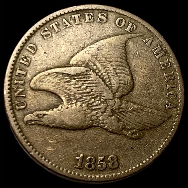 1858 Flying Eagle Cent NEARLY UNCIRCULATED