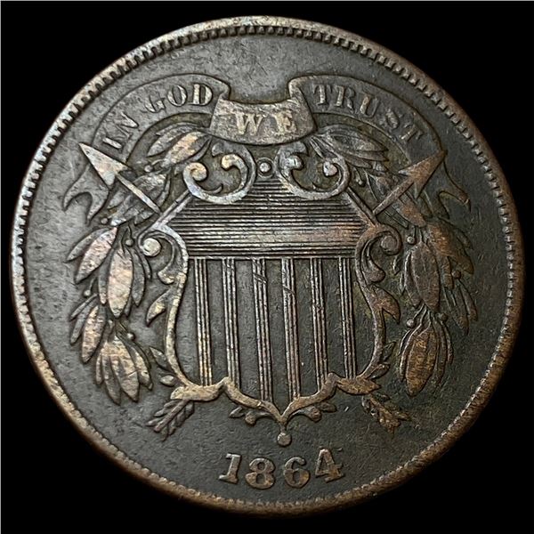 1864 Two-Cent Piece HIGH GRADE