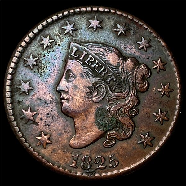1825 Coronet Head Large Cent NEARLY UNCIRCULATED