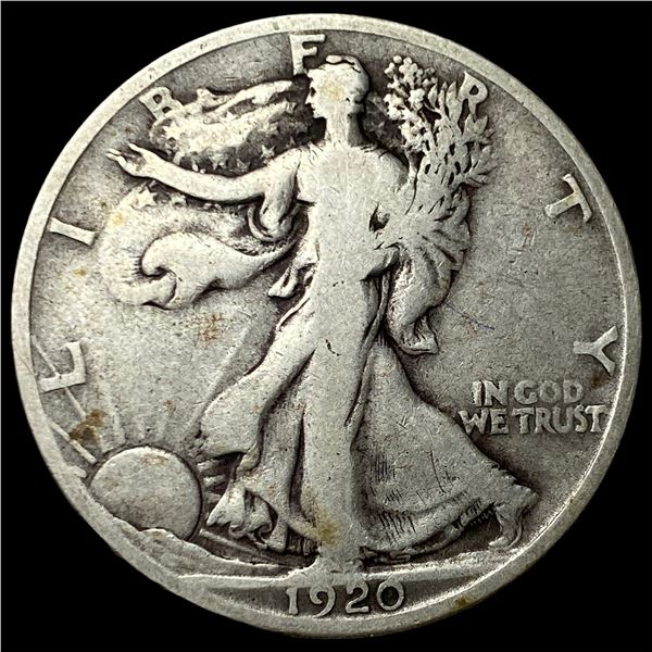 1920-D Silver Walking Liberty Half Dollar LIGHTLY CIRCULATED