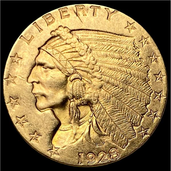 1928 Indian Head $2.5 Gold Quarter Eagle UNCIRCULATED
