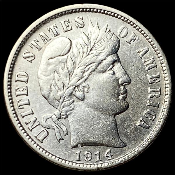 1914-D Silver Barber Dime CLOSELY UNCIRCULATED