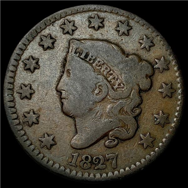 1827 Coronet Head Large Cent NICELY CIRCULATED