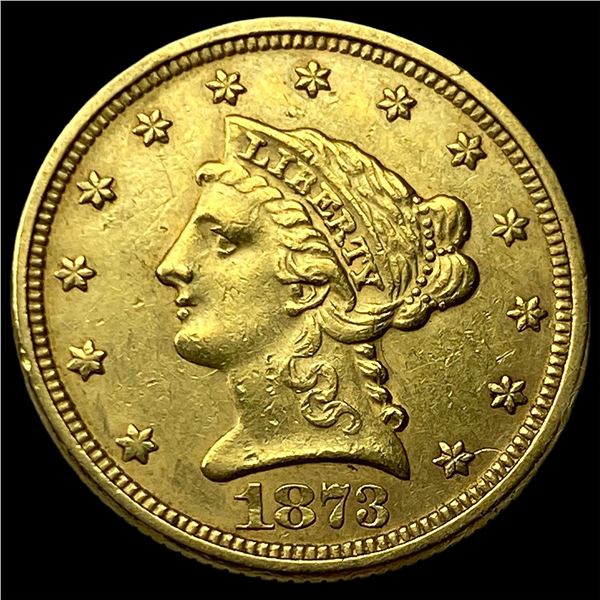 1873 Liberty Head Gold $2.5 Quarter Eagle CLOSELY UNCIRCULATED