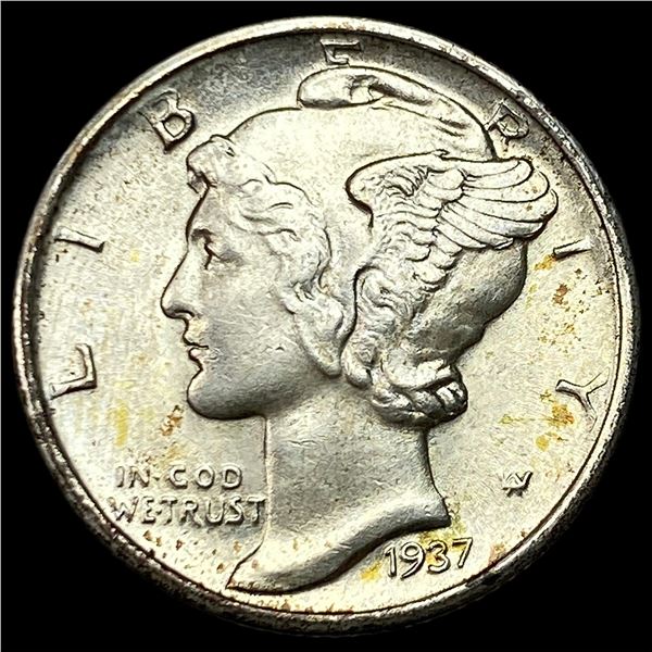 1937-D Silver Mercury Dime CHOICE BU