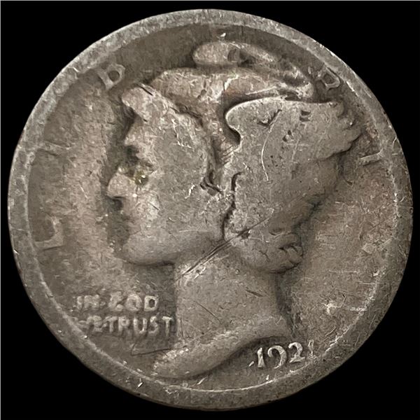 1921 Silver Mercury Dime NICELY CIRCULATED