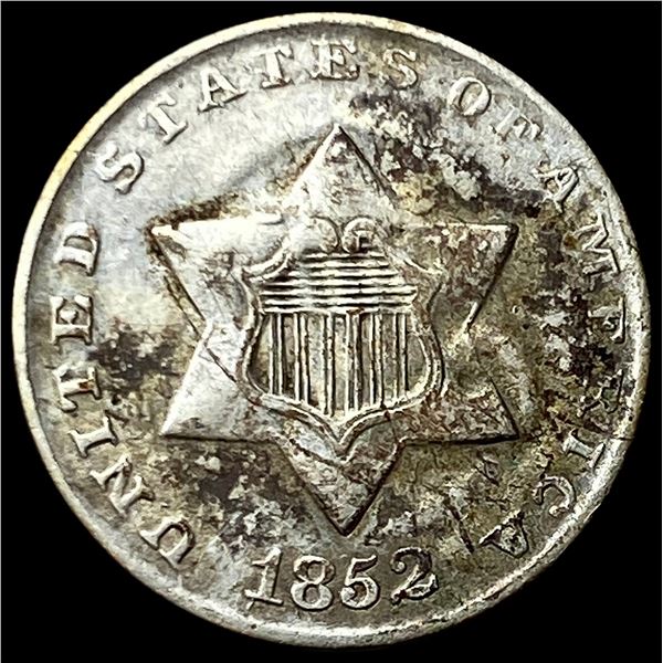 1852 Silver Three-Cent Piece CLOSELY UNCIRCULATED