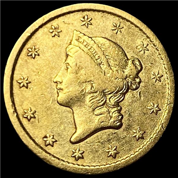 1851-O Gold $1 Liberty Head Type 1 NEARLY UNCIRCULATED