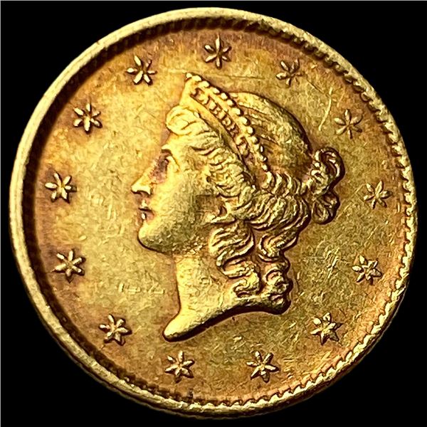 1853 Gold $1 Liberty Head Type 1 CLOSELY UNCIRCULATED