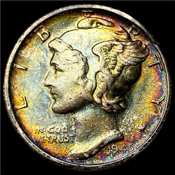 1945-S Silver Mercury Dime CHOICE AU