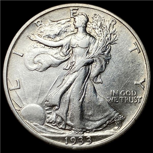 1933-S Silver Walking Liberty Half Dollar CLOSELY UNCIRCULATED