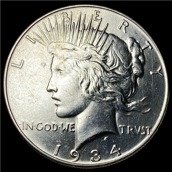 1934 Silver Peace Dollar CLOSELY UNCIRCULATED