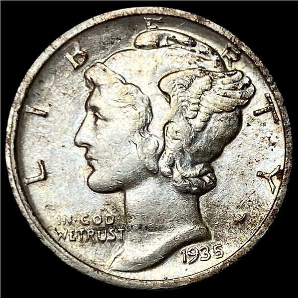 1935-D Silver Mercury Dime CHOICE AU