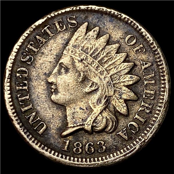 1863 Indian Head Cent NEARLY UNCIRCULATED