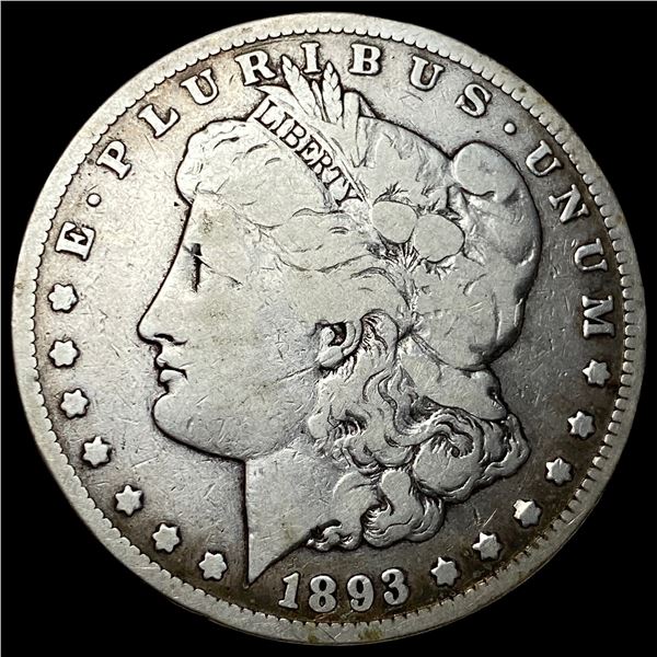 1893-CC Silver Morgan Dollar LIGHTLY CIRCULATED