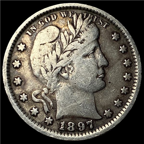 1897 Silver Barber Quarter LIGHTLY CIRCULATED