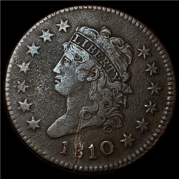 1810 Classic Head Large Cent ABOUT UNCIRCULATED