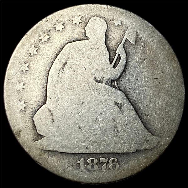 1876-CC Silver Seated Liberty Half Dollar NICELY CIRCULATED