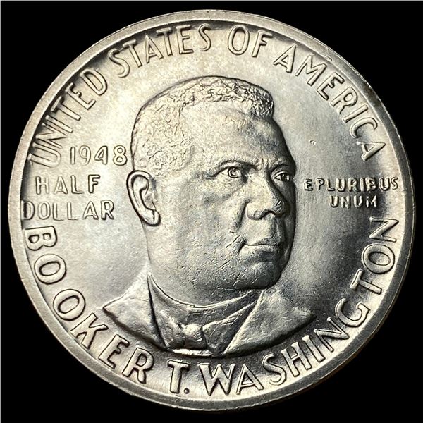 1948 Silver Booker T. Washington Half Dollar GEM BU