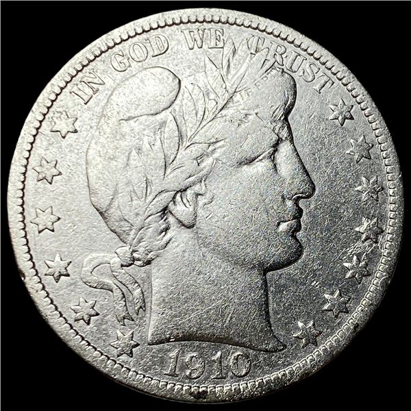 1910-S Silver Barber Half Dollar LIGHTLY CIRCULATED