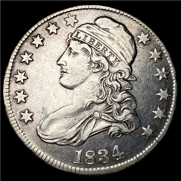 1834 Capped Bust Half Dollar NEARLY UNCIRCULATED