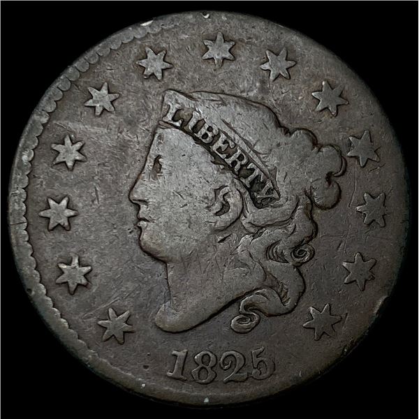1825 Coronet Head Large Cent NICELY CIRCULATED