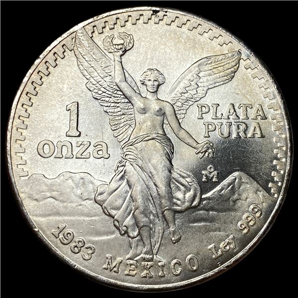 1983 Mexico Silver 1 Onza Libertad SUPERB GEM BU