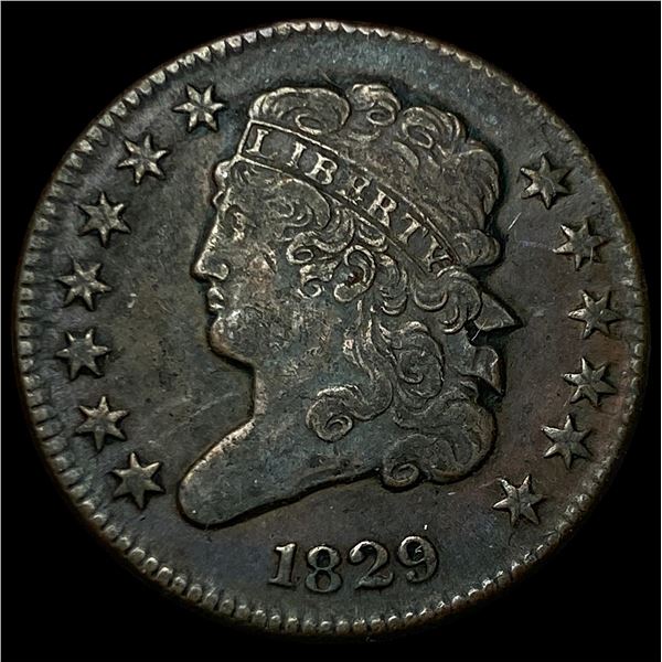1829 Classic Head Half Cent NEARLY UNCIRCULATED