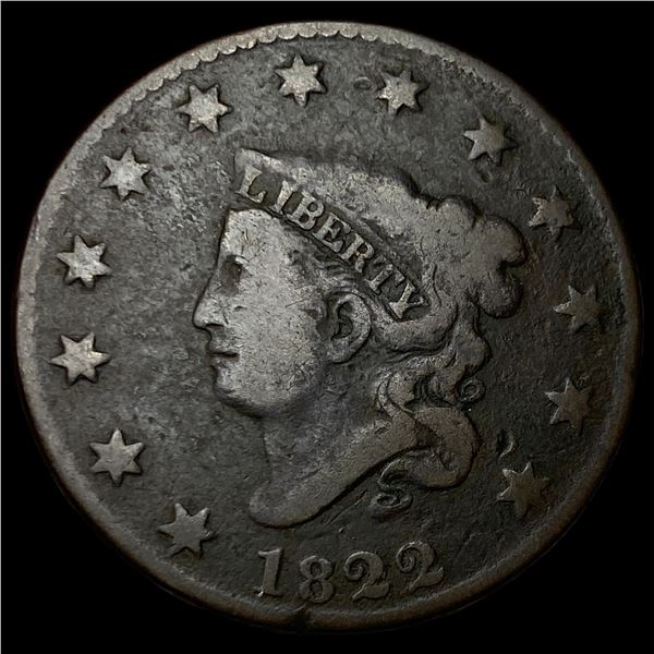 1822 Coronet Head Large Cent NICELY CIRCULATED