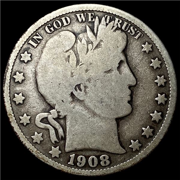 1908-O Silver Barber Half Dollar NICELY CIRCULATED