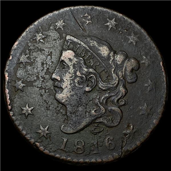 1816 Coronet Head Large Cent LIGHTLY CIRCULATED